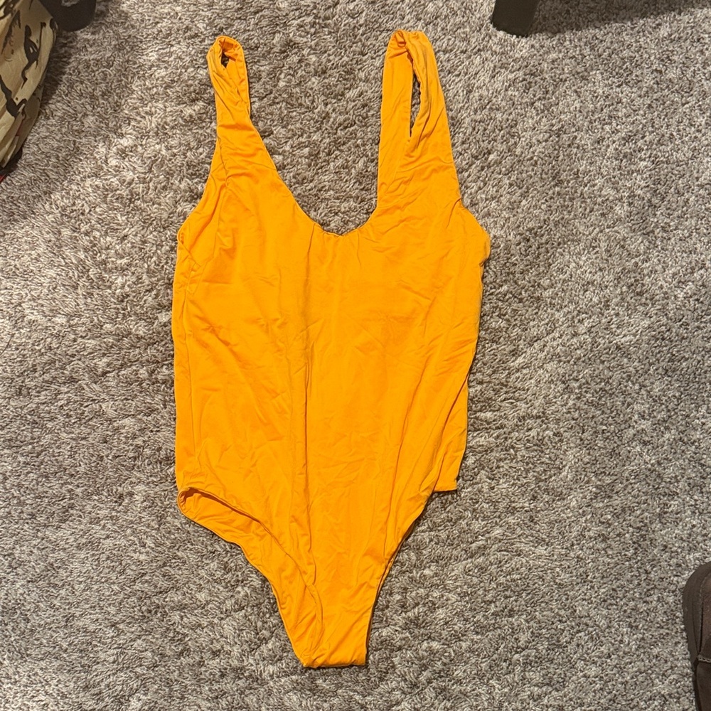 Vibrant Orange- One Piece Swimsuit Mai medium- fits like small! New never worn !